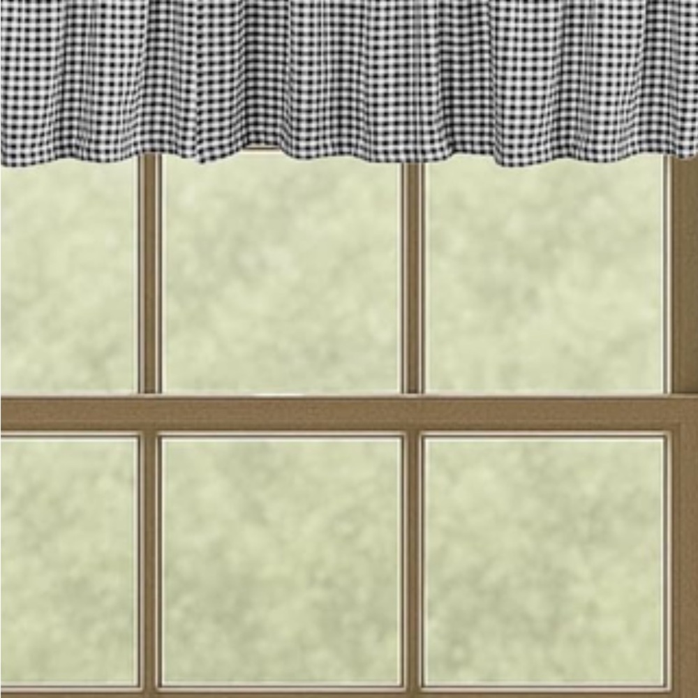 Amazon Essentials Black and White Checkered Valance